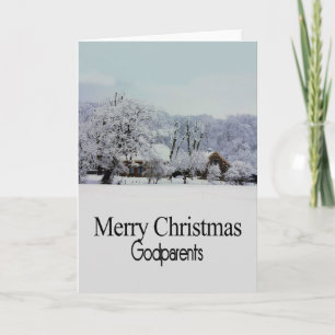 Godparents Merry Christmas card