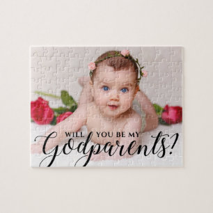 Godparents Proposal Photo Jigsaw Puzzle