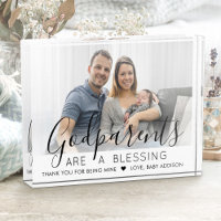 Godparents Thank You Baptism or Christening Modern