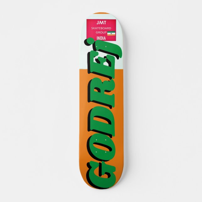 GODREJ  JMT INDIA 7 3/4" Skateboard Deck (Front)