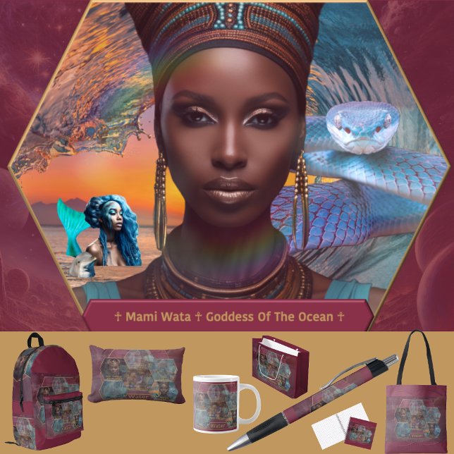 Gods and Goddess Of Water Notebook (Get the full “Gods + Goddesses Of Water” collection: https://bit.ly/OurAncestorsZazzle.)