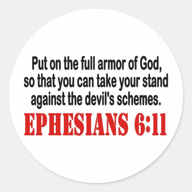 God's Armour Classic Round Sticker (Front)