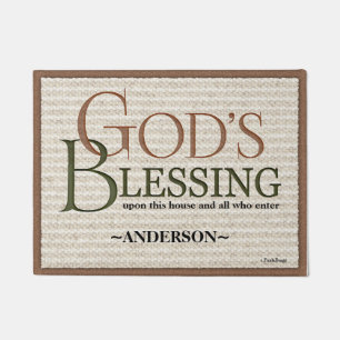 God's Blessing: Personalized Victorian Doormat