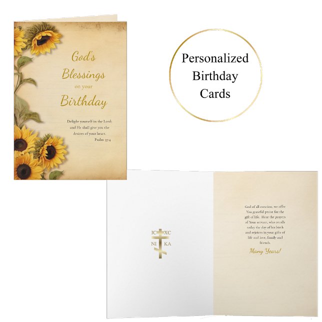 God's Blessings on Your Birthday Orthodox  Card (Creator Uploaded)