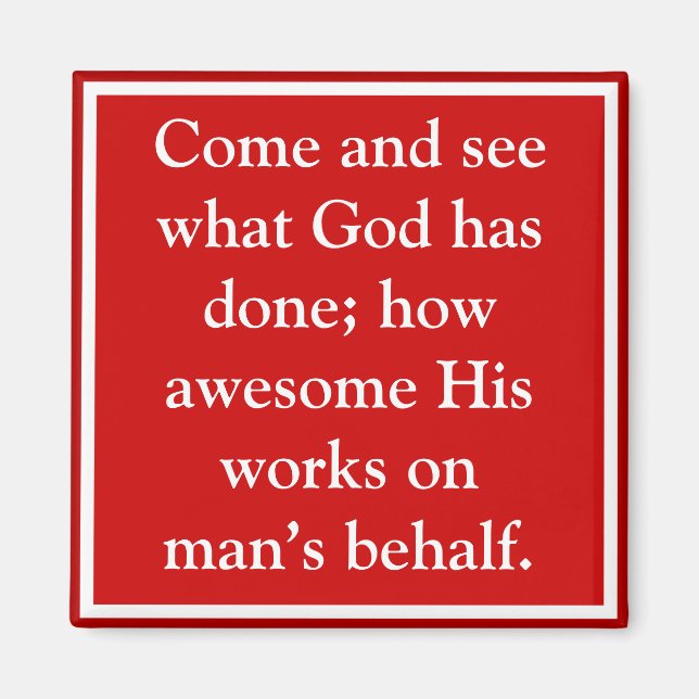 God's blessings to man are awesome magnet (Front)