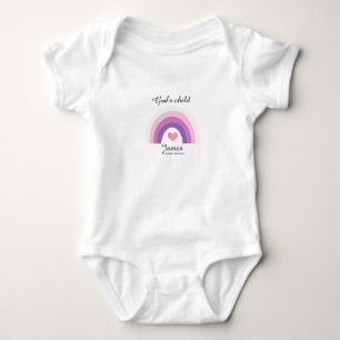 God's child Rainbow heart Baby Bodysuit