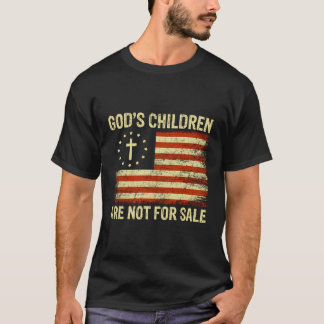 God'S Children Are Not For Sale Us Flag American C T-Shirt