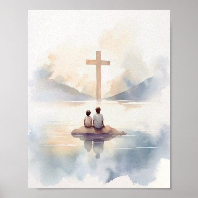 God's Children, Digital Print, Child's Gift, Sketc Poster (Front)