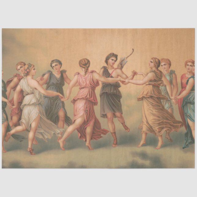 Gods Dancing in the Clouds with Goddesses Tissue Paper (Front)