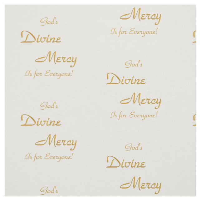 God's Divine Mercy is for Everyone Fabric (Swatch)