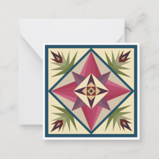 God's Eye Barn Quilt Flat Notecard
