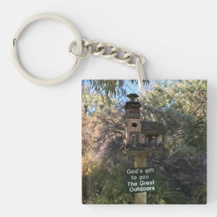 God's Gift, Great Outdoors, Funny Sign Keychain