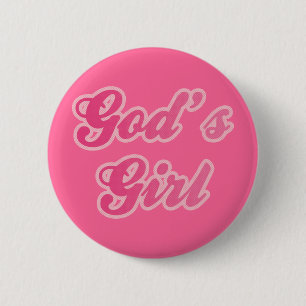 God's Girl 2 Inch Round Button