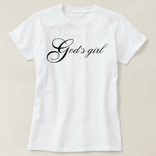 "God's girl" angelic aesthetic script affirmation T-Shirt