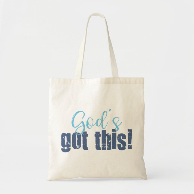 Gods got this blue tote bag (Front)