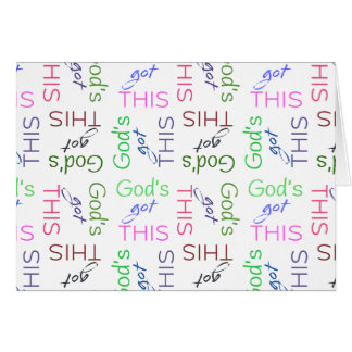 God's got this typography Parakaleo note card