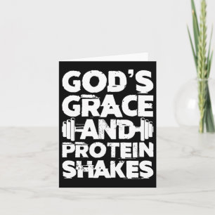 God's Grace And Protein Shakes Bodybuilding Gym Fi Card