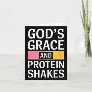 God's Grace And Protein Shakes - Christian  Card