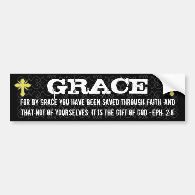 God's Grace Christian Bumper Sticker (Front)