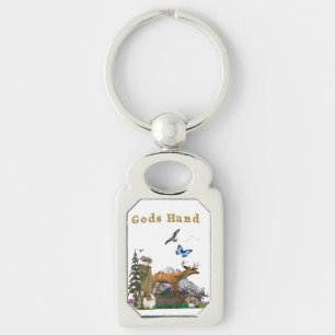 Gods hand art keychain