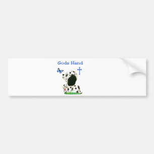 Gods hand puppy bumper sticker