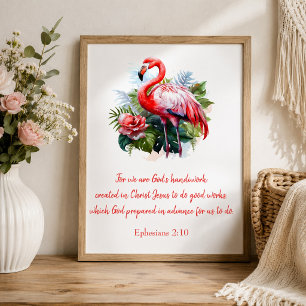 God's Handiwork Flamingo Poster