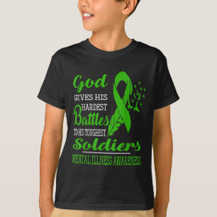 Gods Hardest Soldiers- Mental Health Awareness T-Shirt