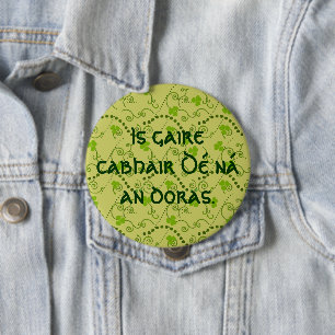 God's Help Is Nearer Than the Door 4 Inch Round Button