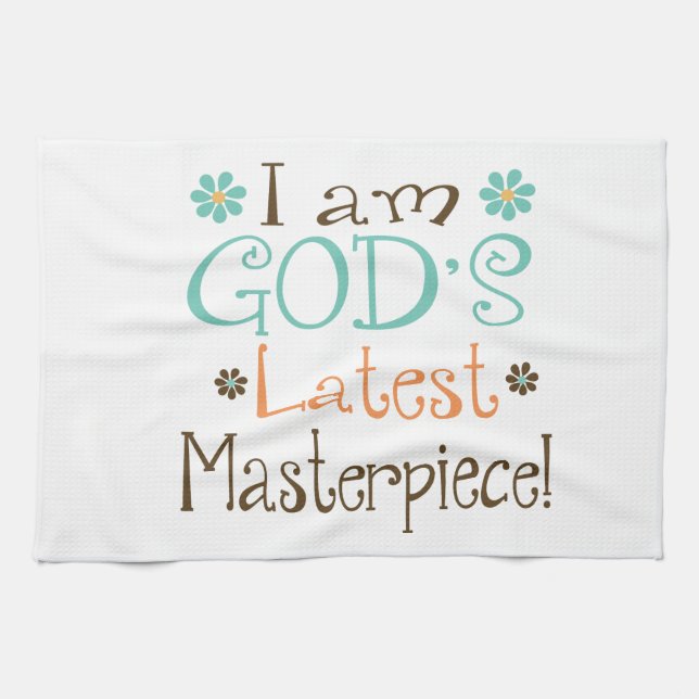 Gods Latest Masterpiece Kitchen Towel (Horizontal)