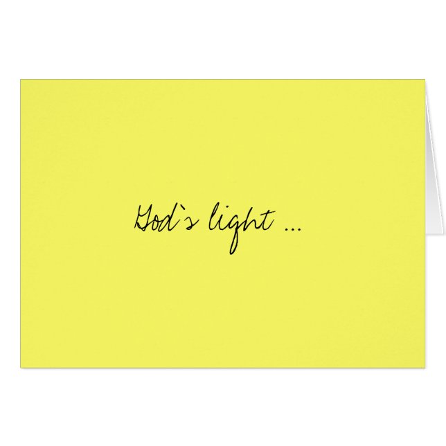 God's light... (Front Horizontal)