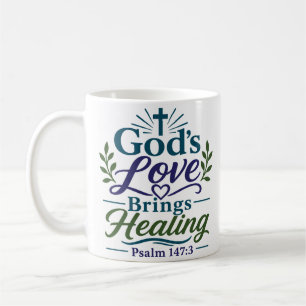 God's Love Brings Healing Daily Spiritual Quote Coffee Mug