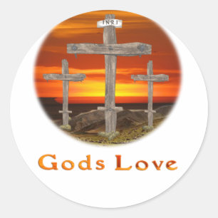 Gods Love Classic Round Sticker