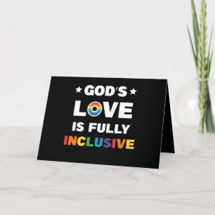 God's Love Is Fully Inclusive Gay LGBT Pride Month Card