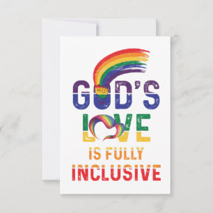 God's Love Is Fully Inclusive LGBTQ Ally Gay Pride Thank You Card