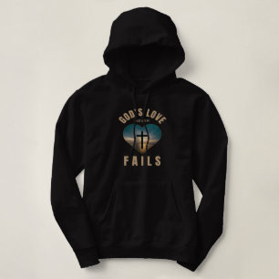 God's Love Never Fails Women's Hooded Sweatshirt