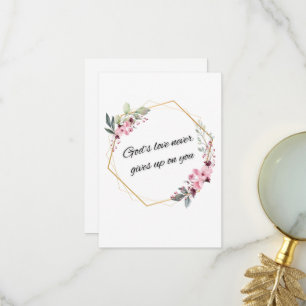 God's Love Never Giveups Thank You Card