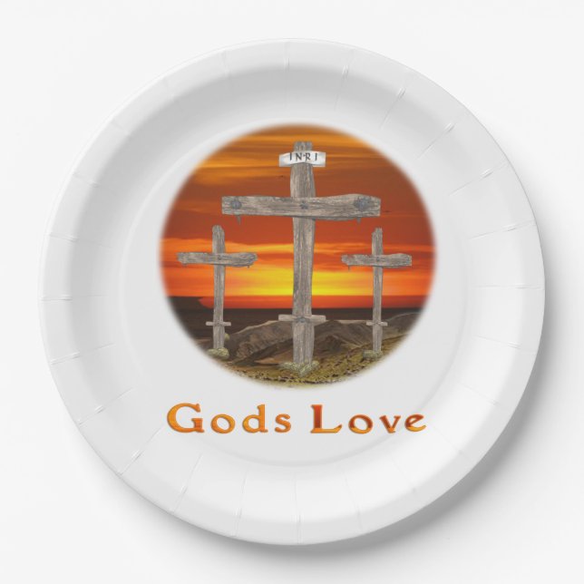 Gods Love Paper Plate (Front)