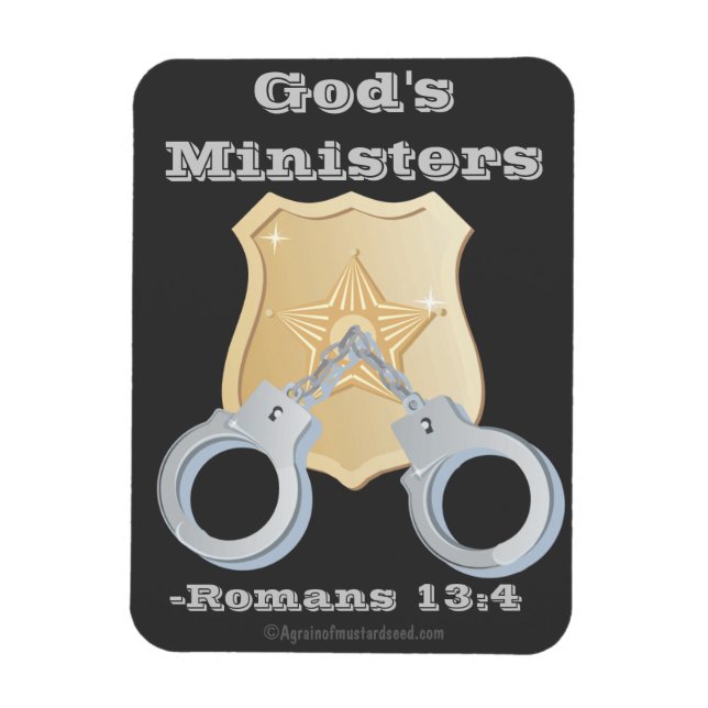 God's Ministers Detective Badge Magnet (Vertical)
