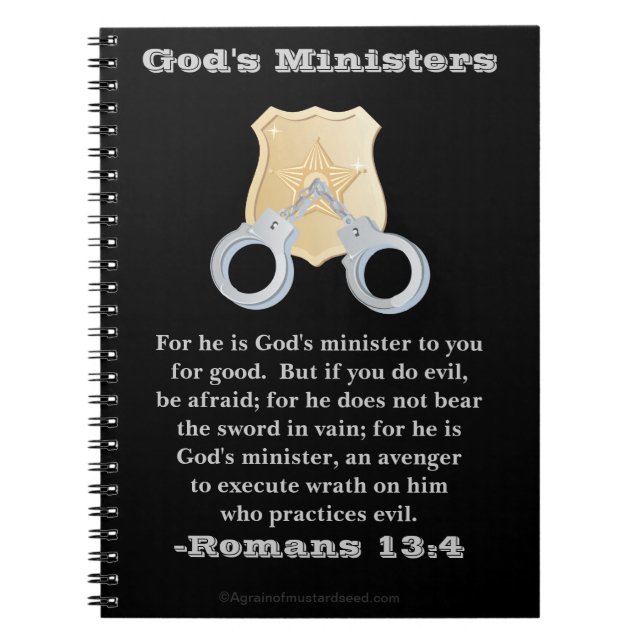God's Ministers Detective Badge Notebook (Front)