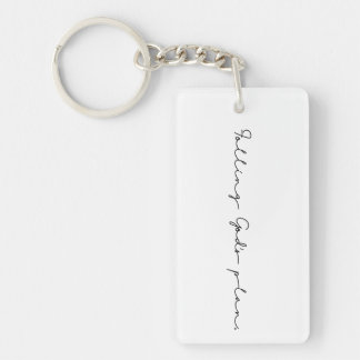 God's Plan Inspirational Art God Art Gospel Saying Keychain