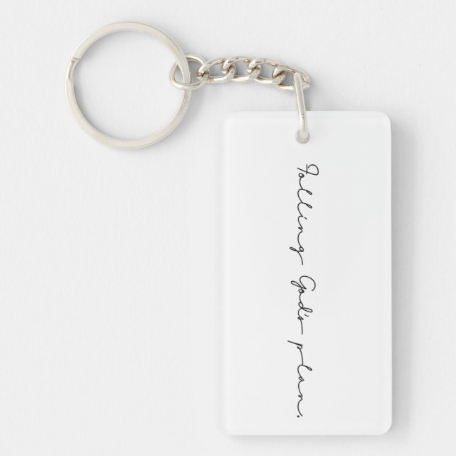 God's Plan Inspirational Art God Art Gospel Saying Keychain (Front)