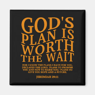 Gods Plan Is Worth The Wait Christian Jesus God Si Magnet