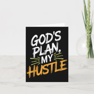 Gods Plan My Hustle Entrepreneur Christian Motivat Card