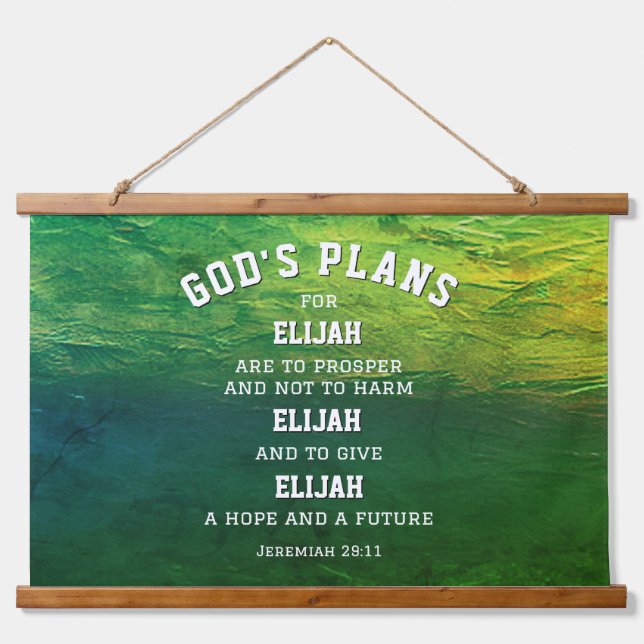GOD'S PLANS Jeremiah 29:11 Christian Hanging Tapestry (Front)