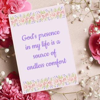 God's Presence In My Life Christian Affirmation Holiday Card
