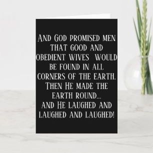 Gods Promise To Men Humor T Shirt Card