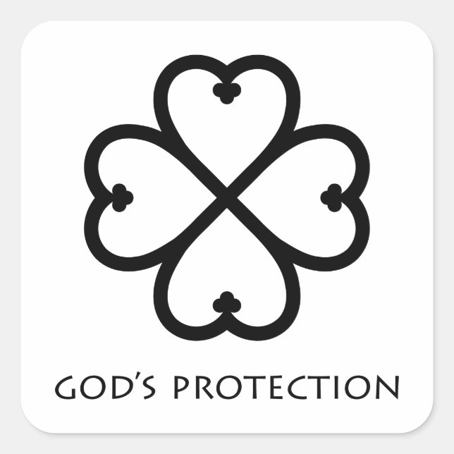 God's Protection(Nyame Dua) Adinkra Symbol Sticker (Front)