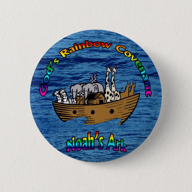 God's Rainbow Covenant 2 Inch Round Button (Front)