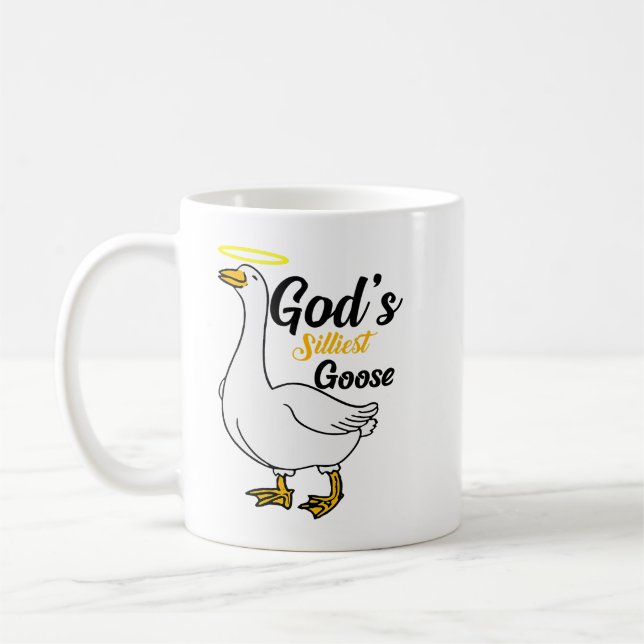 Gods Silliest Goose Bird Animal Goose Honk Memes L Coffee Mug (Left)