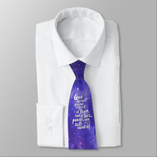 GOD's Spirit of Love - NO FEAR - Space Bible Verse Tie